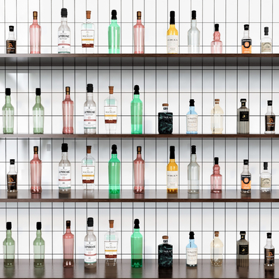  洋酒 酒瓶 玻璃瓶su模型 