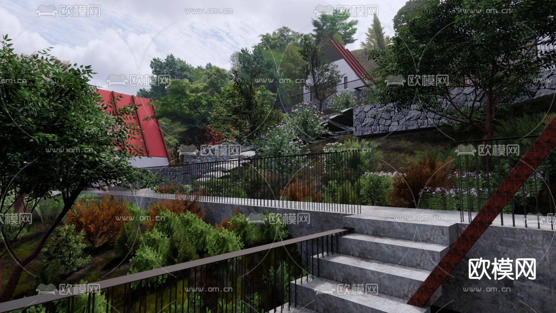 民宿酒店su模型下载（渲染图6）