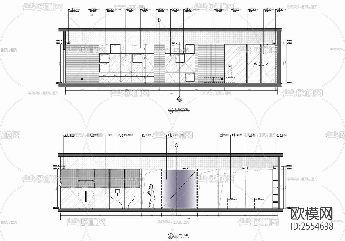 SPA美容养生按摩会所cad施工图下载（渲染图7）