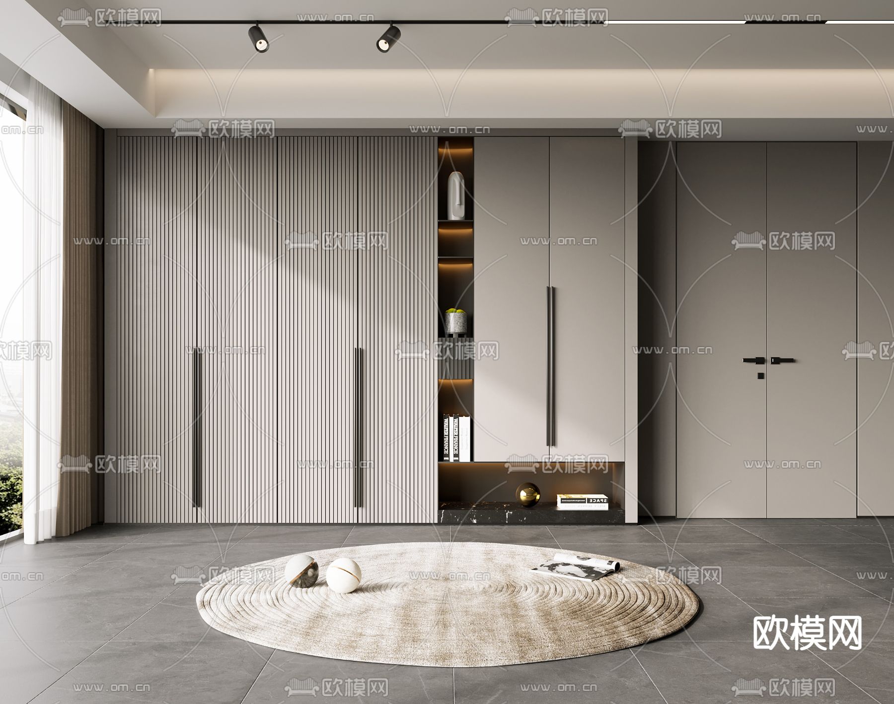 现代玄关柜 边柜3d模型下载