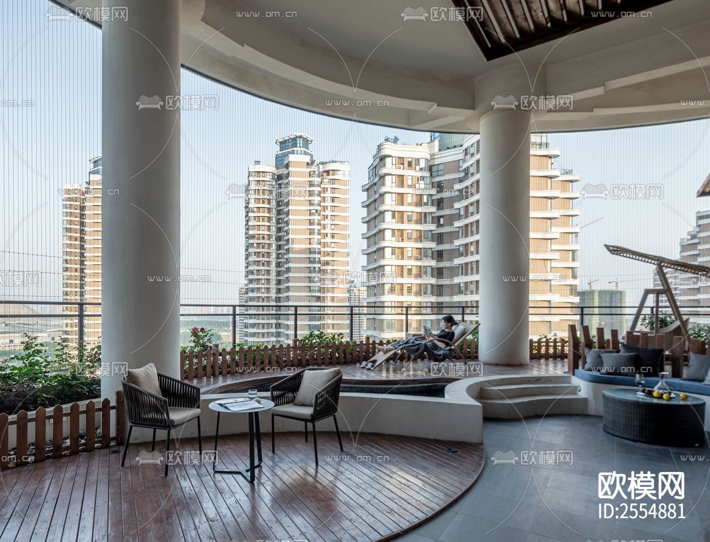 大平层豪宅CAD施工图下载（渲染图7）