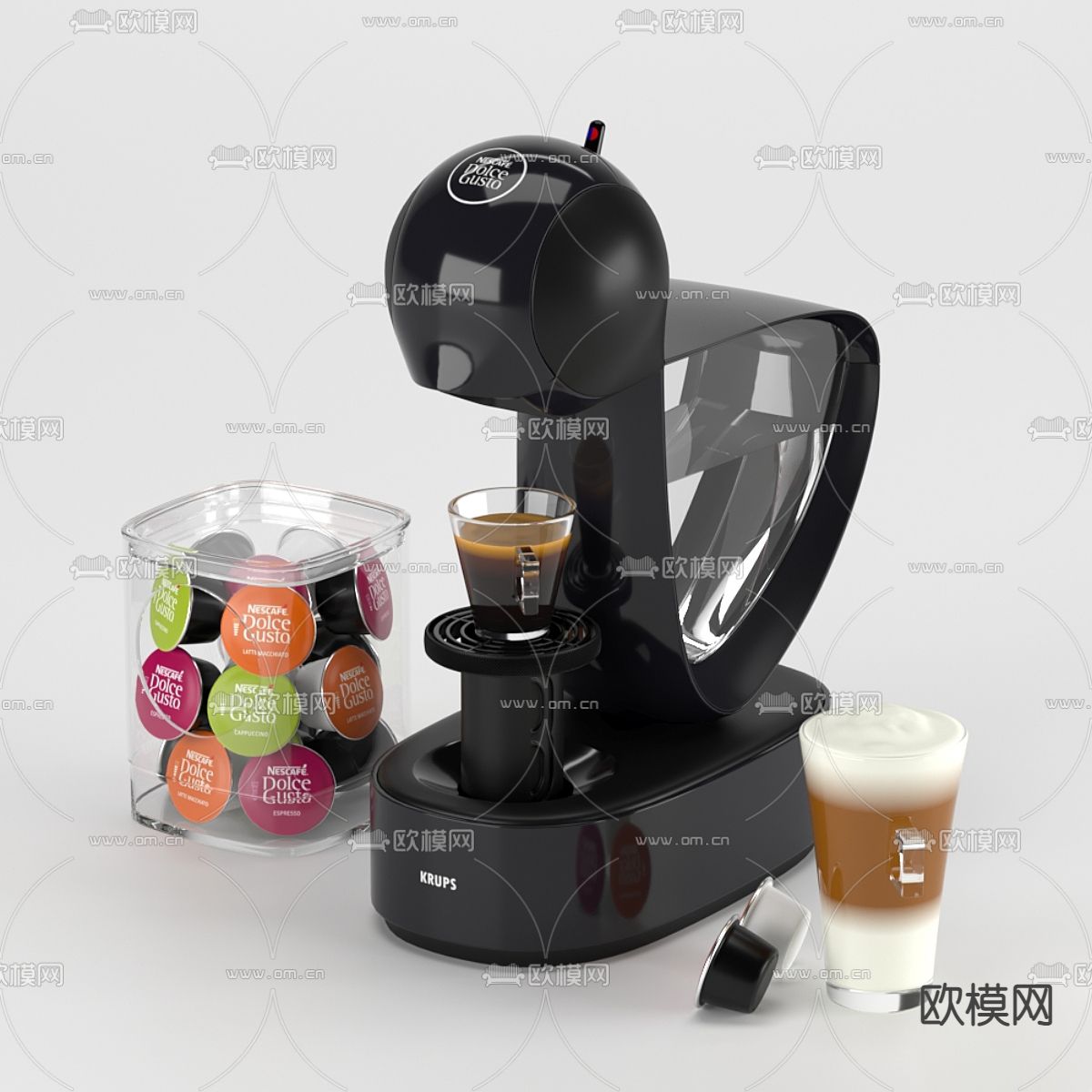 咖啡机 咖啡胶囊3d模型下载（渲染图4）