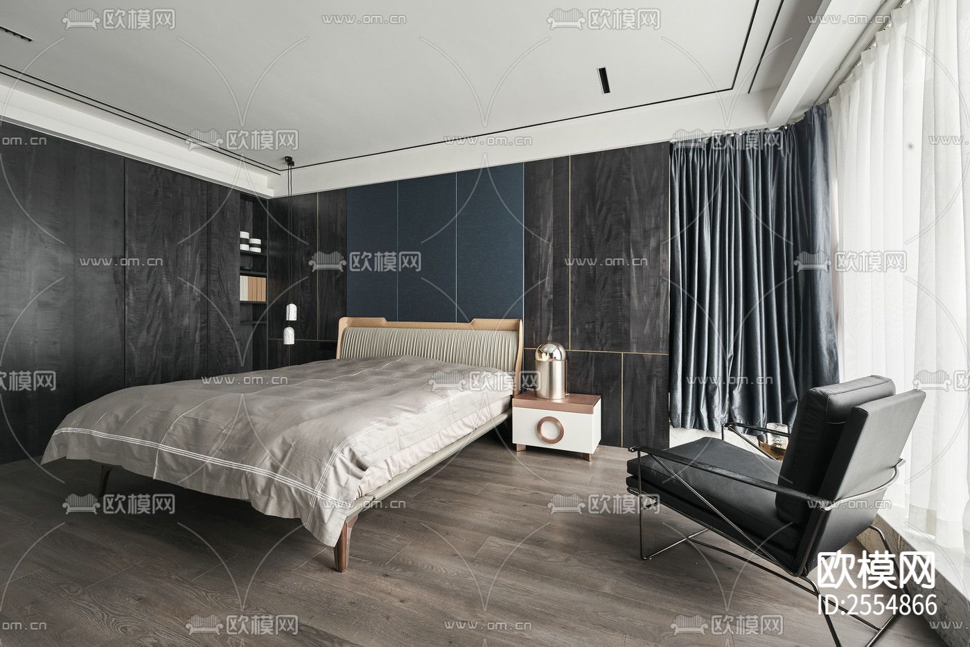 大平层豪宅CAD施工图下载（渲染图7）