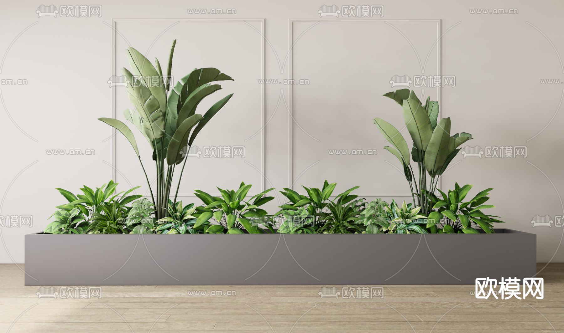 植物堆 花箱3d模型下载