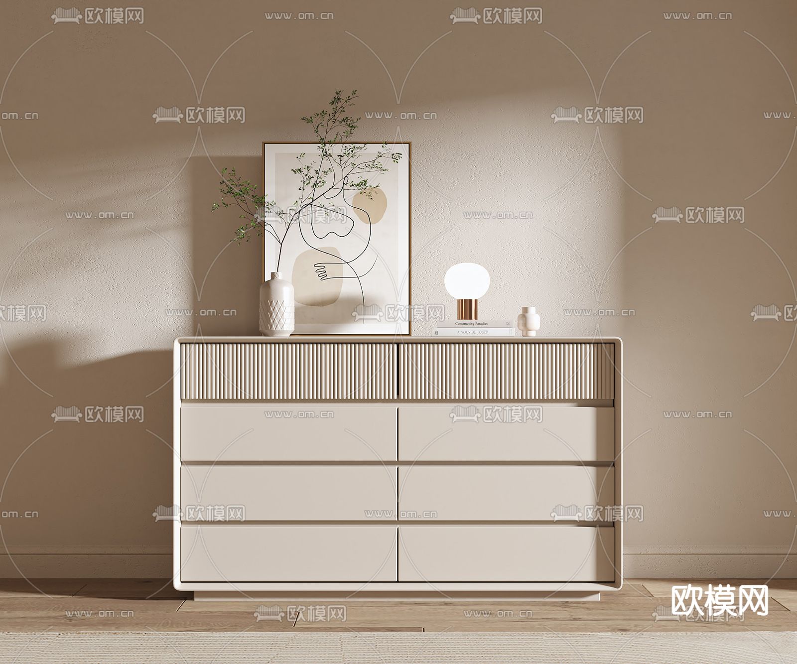 现代玄关柜 边柜 斗柜 端景柜3d模型下载