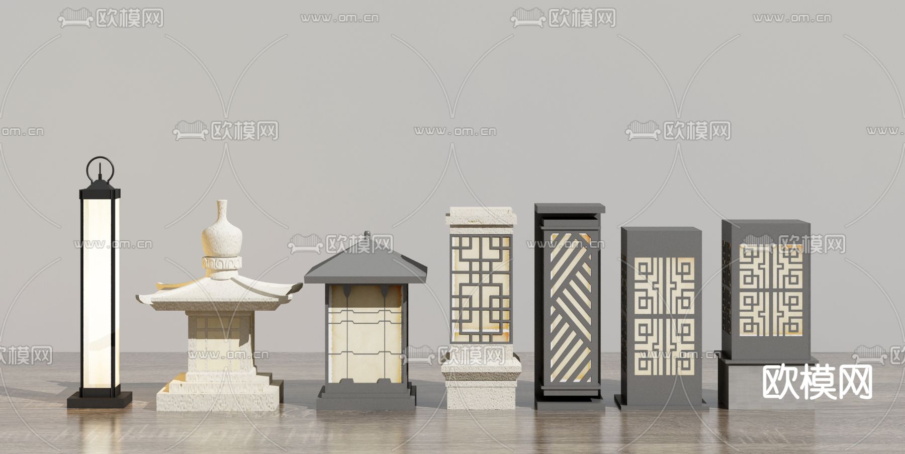 户外灯 景观灯 草坪灯3d模型下载