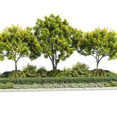  景观树池su模型 