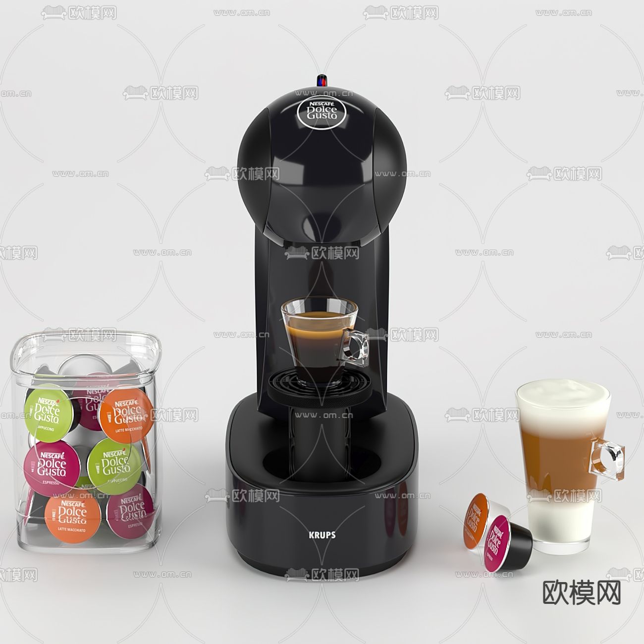 咖啡机 咖啡胶囊3d模型下载（渲染图3）