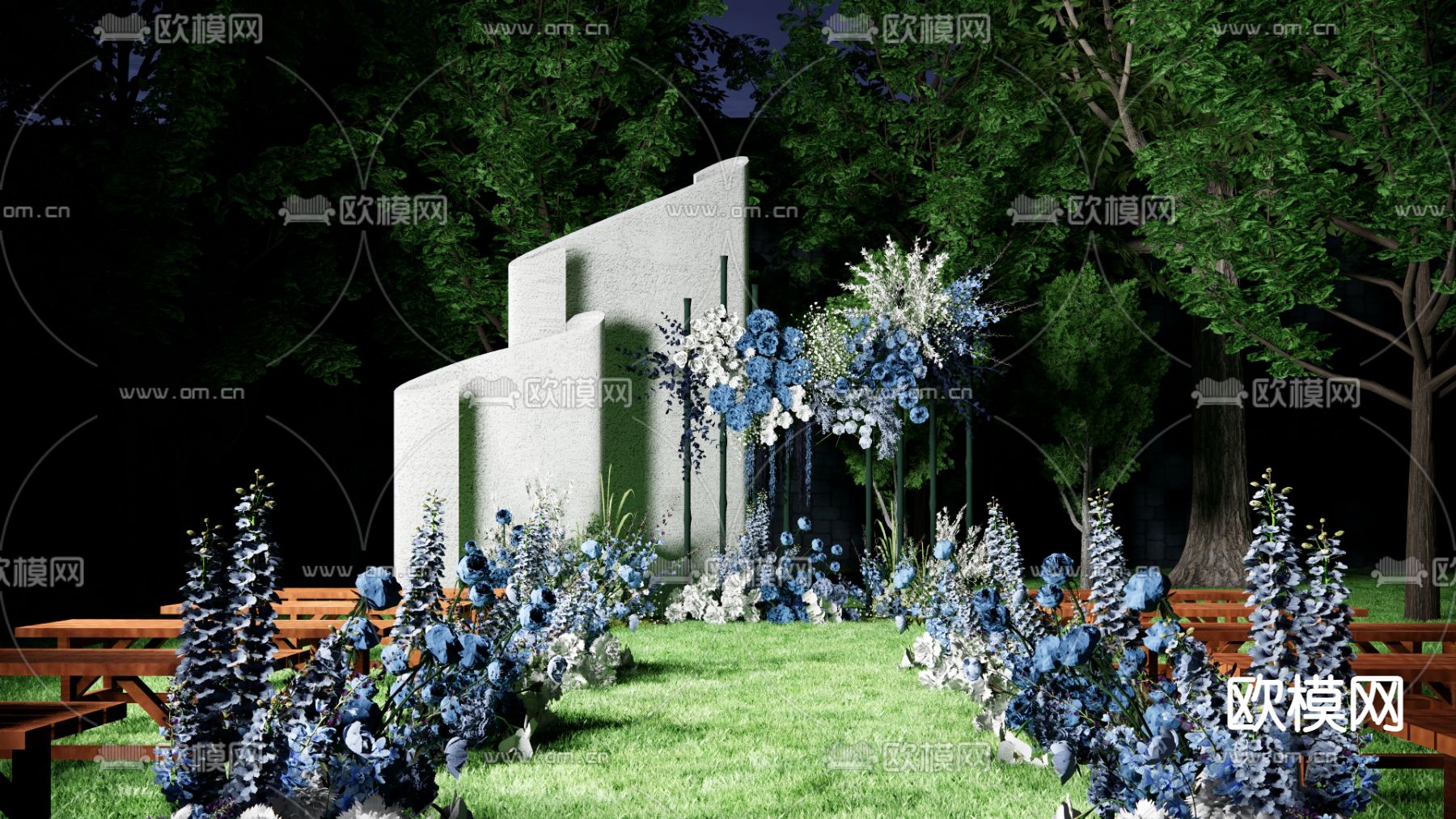 婚礼美陈su模型下载（渲染图3）