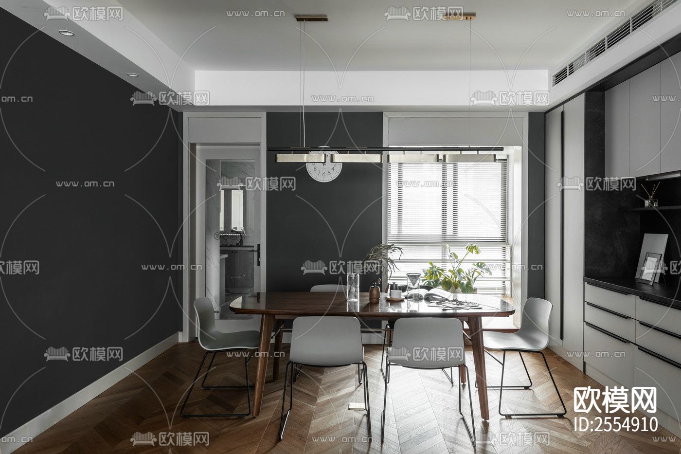 大平层豪宅CAD施工图下载（渲染图2）