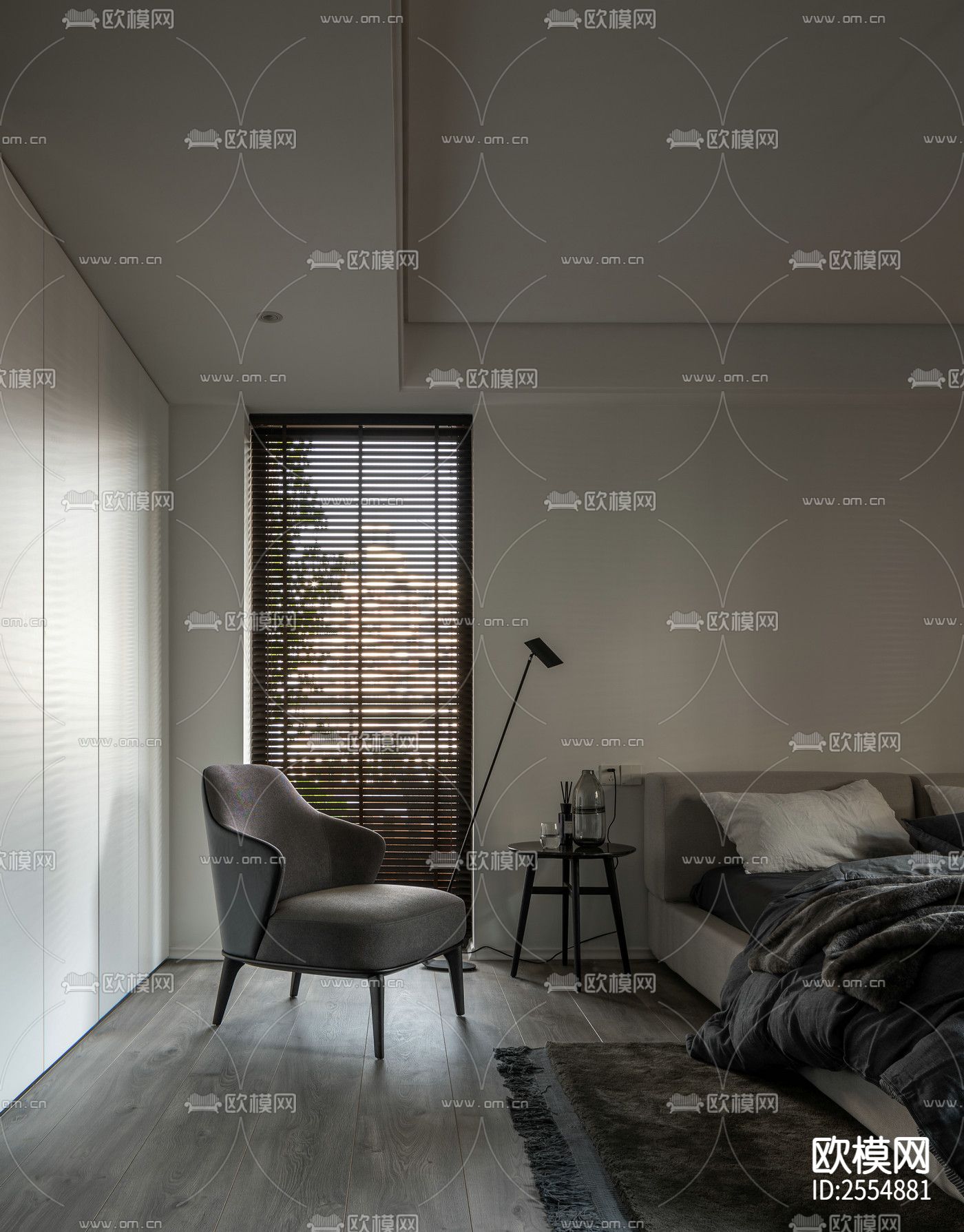 大平层豪宅CAD施工图下载（渲染图4）