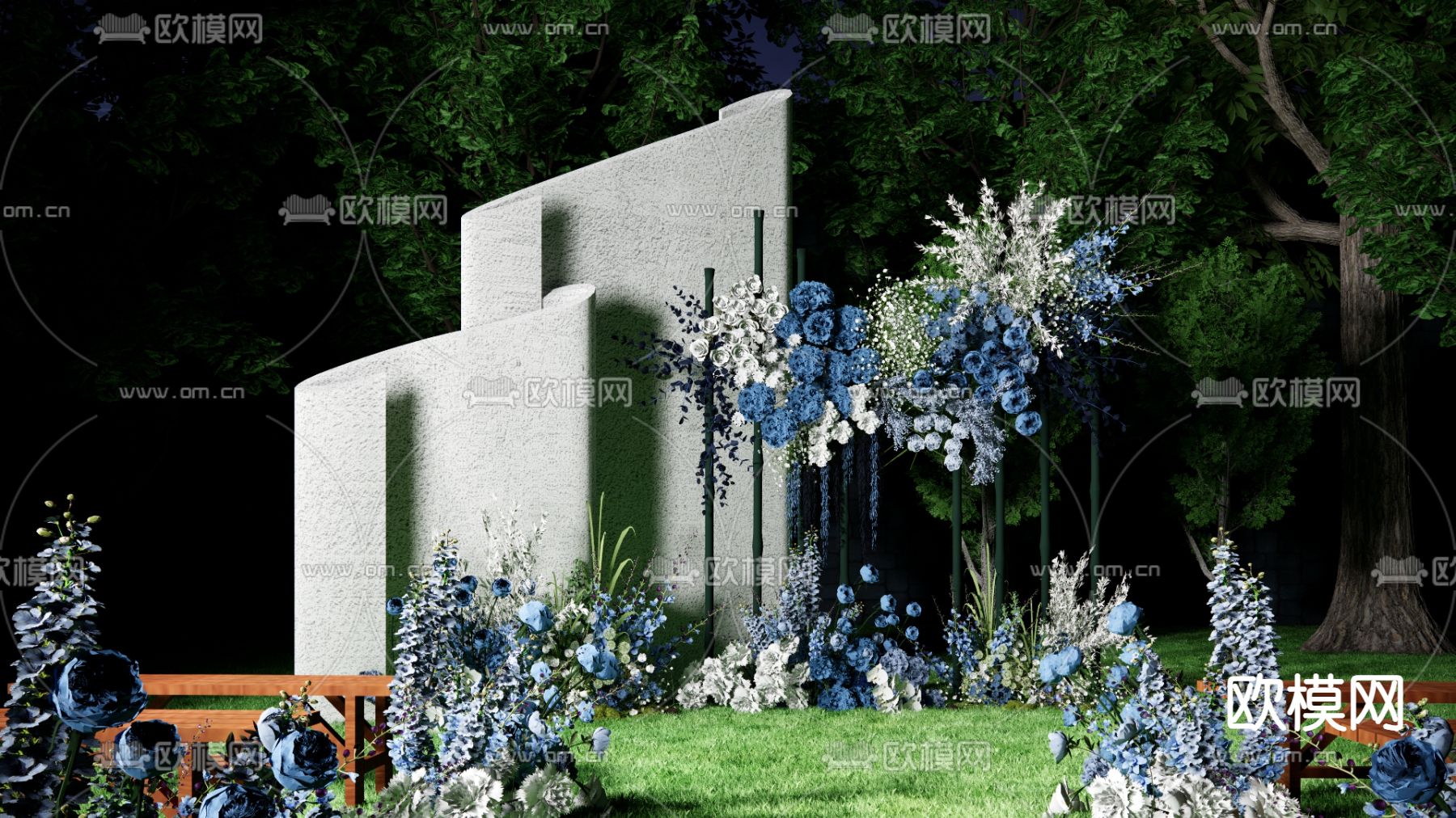 婚礼美陈su模型下载（渲染图2）