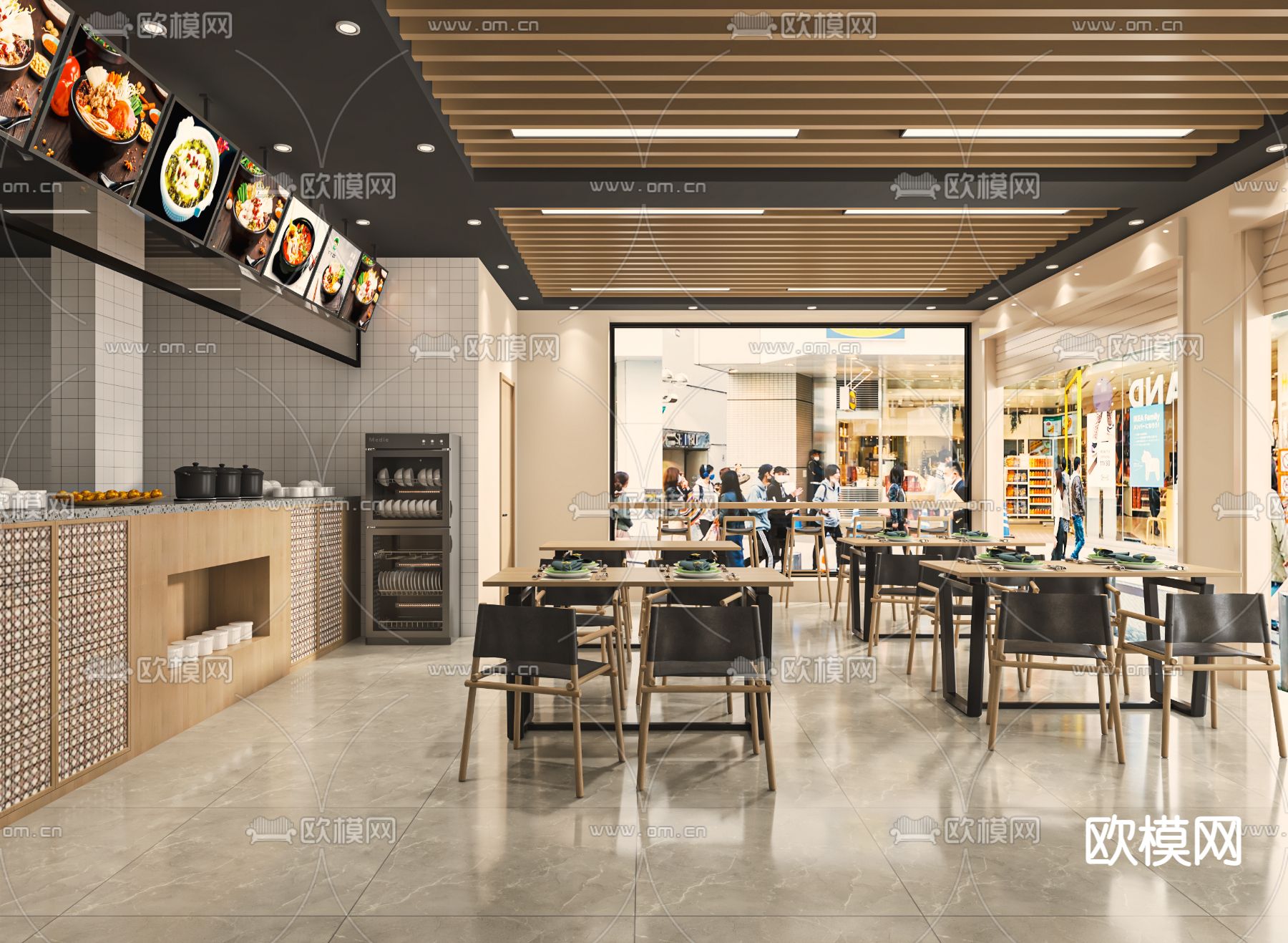 快餐店 小吃店su模型下载_ID10000742_sketchup模型下载-欧模网