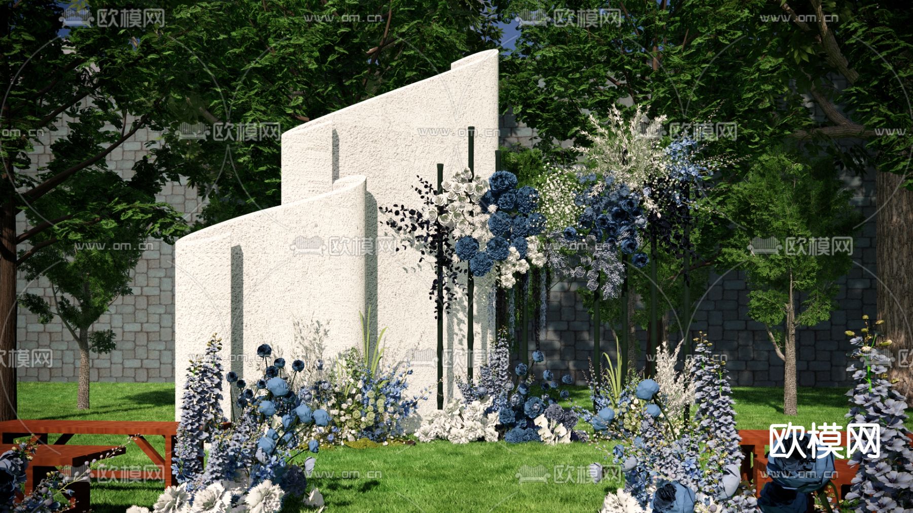 婚礼美陈su模型下载（渲染图4）