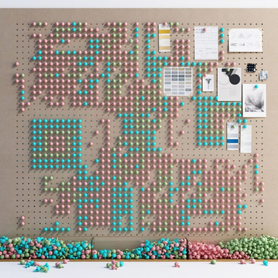  洞洞板壁挂su模型 