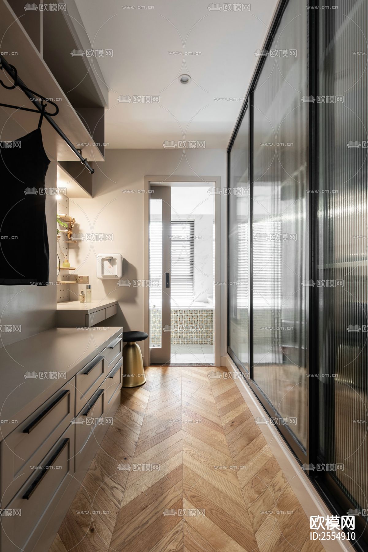 大平层豪宅CAD施工图下载（渲染图7）