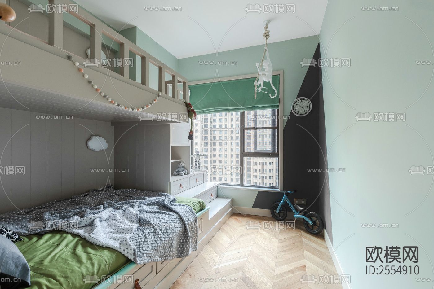 大平层豪宅CAD施工图下载（渲染图5）