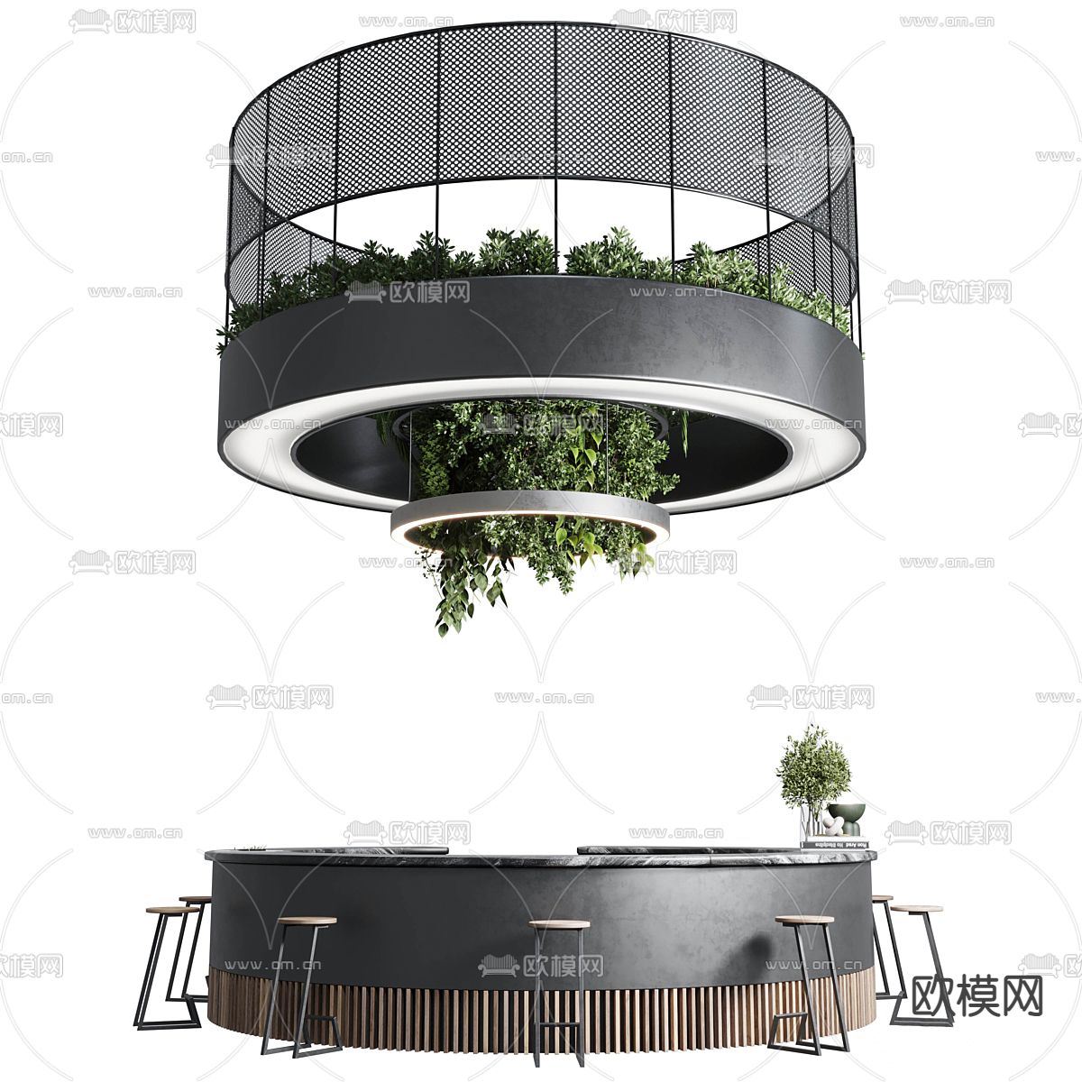 咖啡厅吧台 操作台3d模型下载（渲染图5）