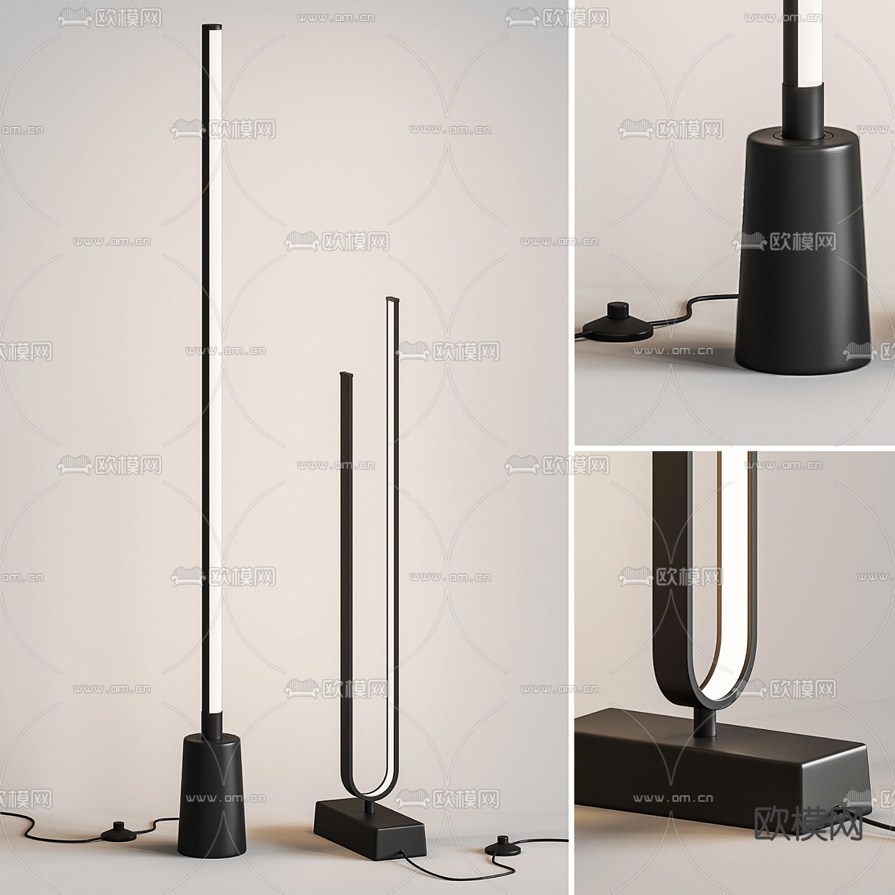 Flos 落地灯3d模型下载（渲染图1）