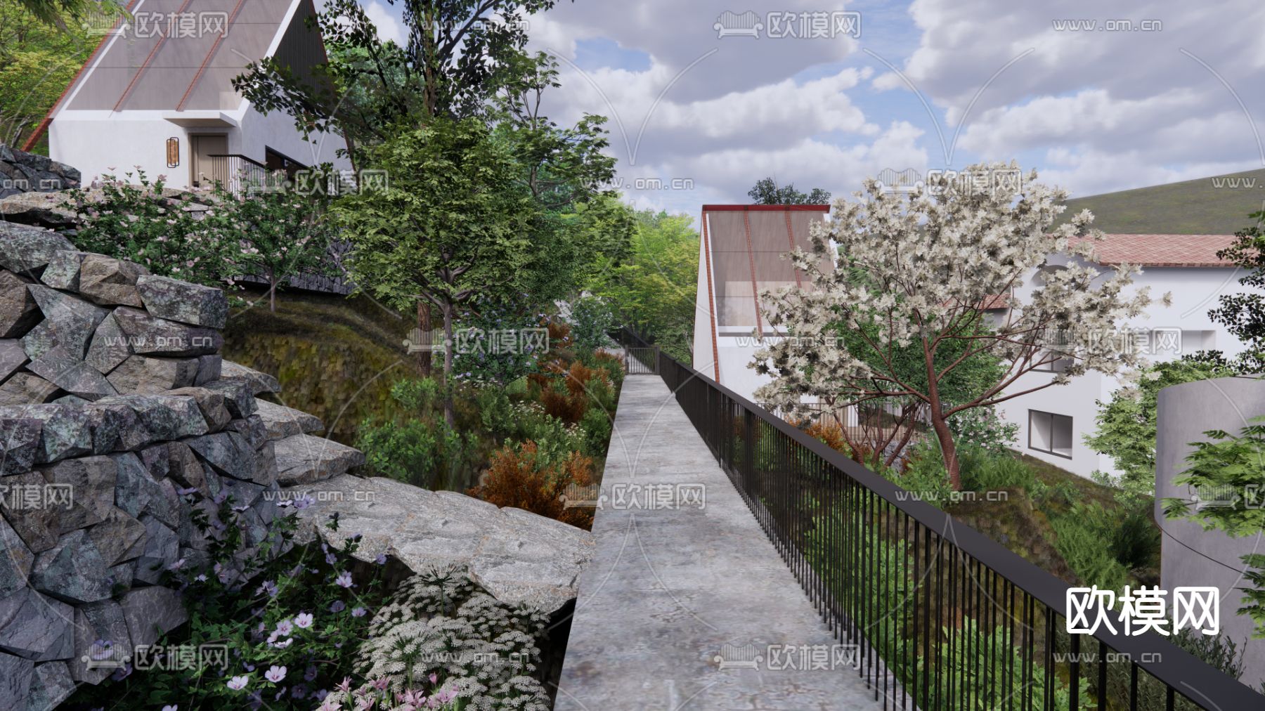 民宿酒店su模型下载（渲染图5）