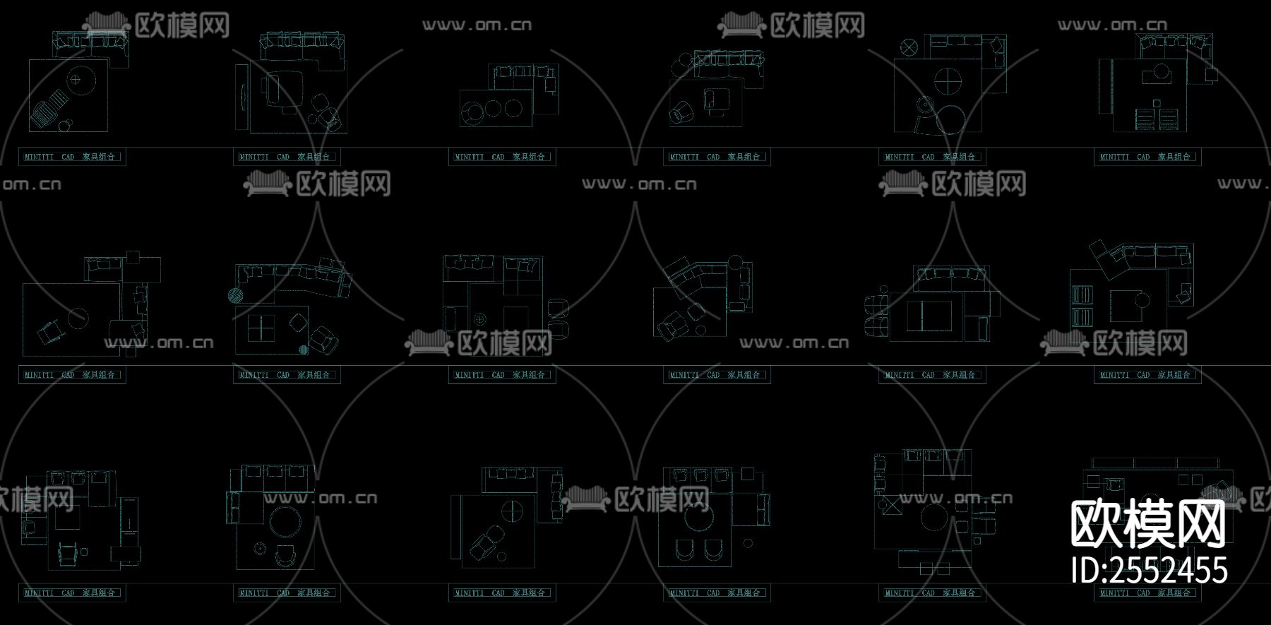 意大利家具CAD图库下载（渲染图7）