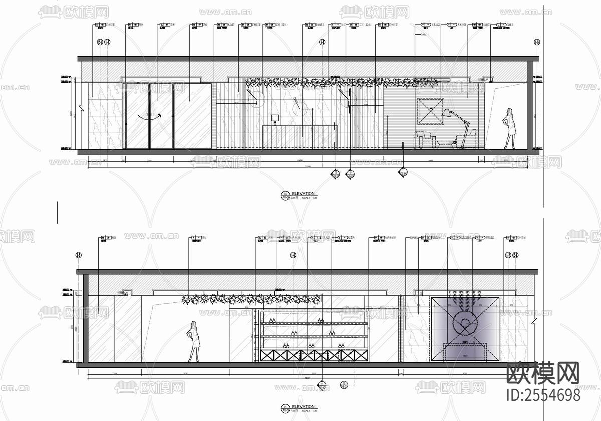 SPA美容养生按摩会所cad施工图下载（渲染图4）