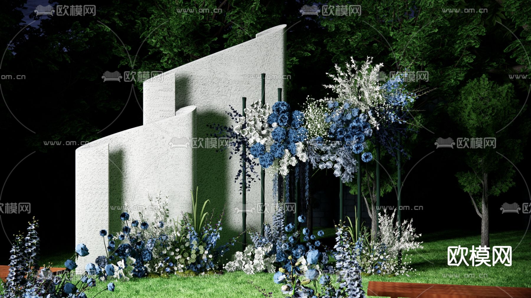 婚礼美陈su模型下载（渲染图1）