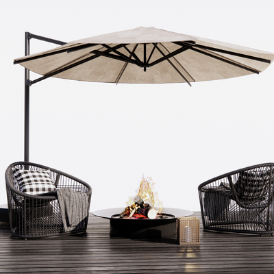  藤编户外椅su模型 