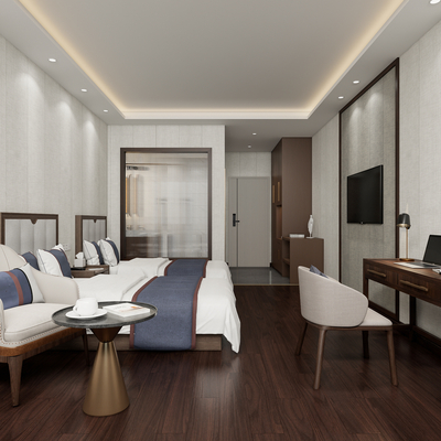  酒店客房su模型 