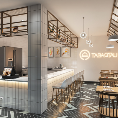  包子店 小吃店su模型 