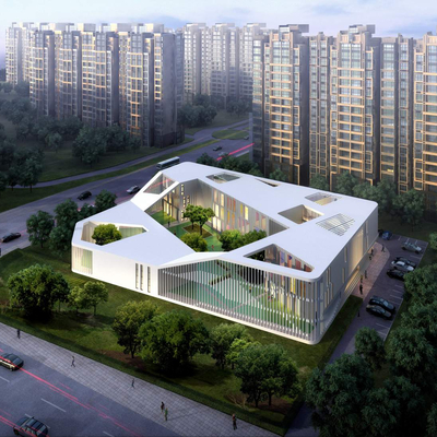  幼儿园鸟瞰su模型 