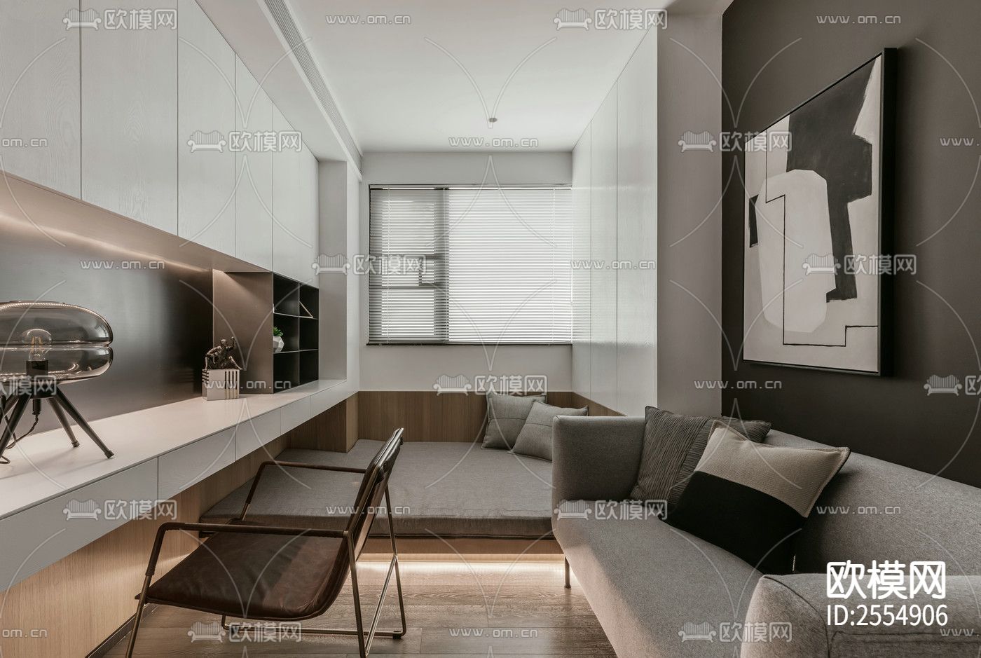 大平层豪宅CAD施工图下载（渲染图6）