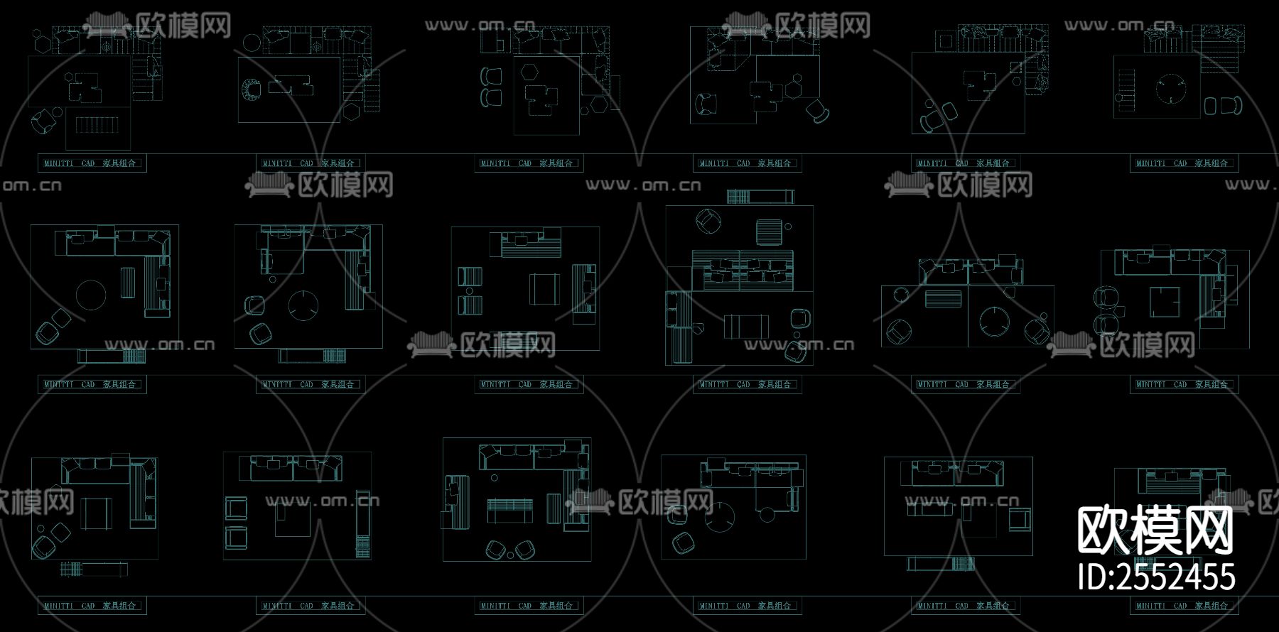 意大利家具CAD图库下载（渲染图5）