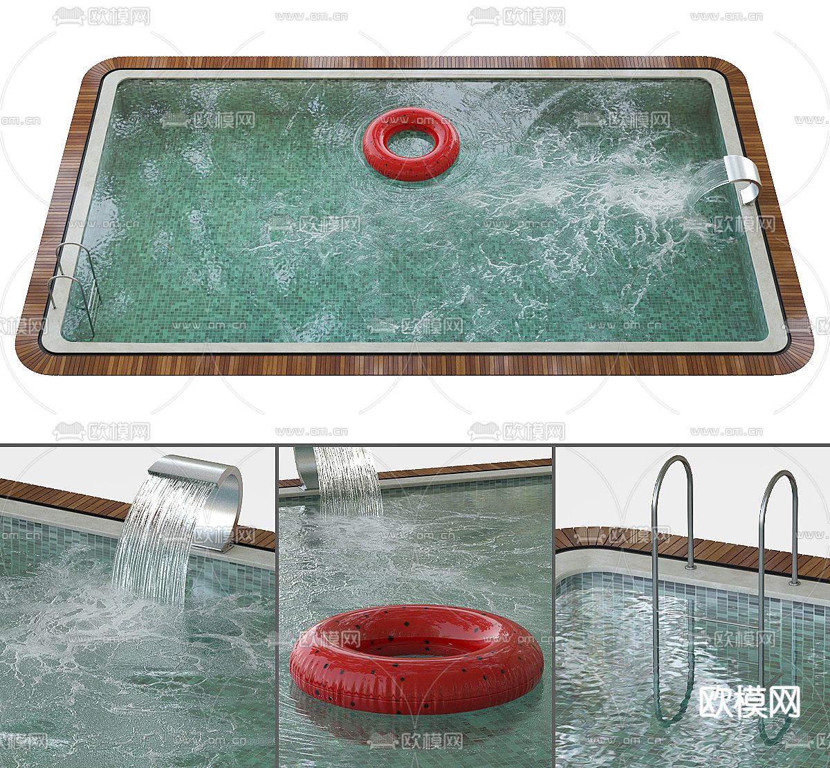 游泳池3d模型下载
