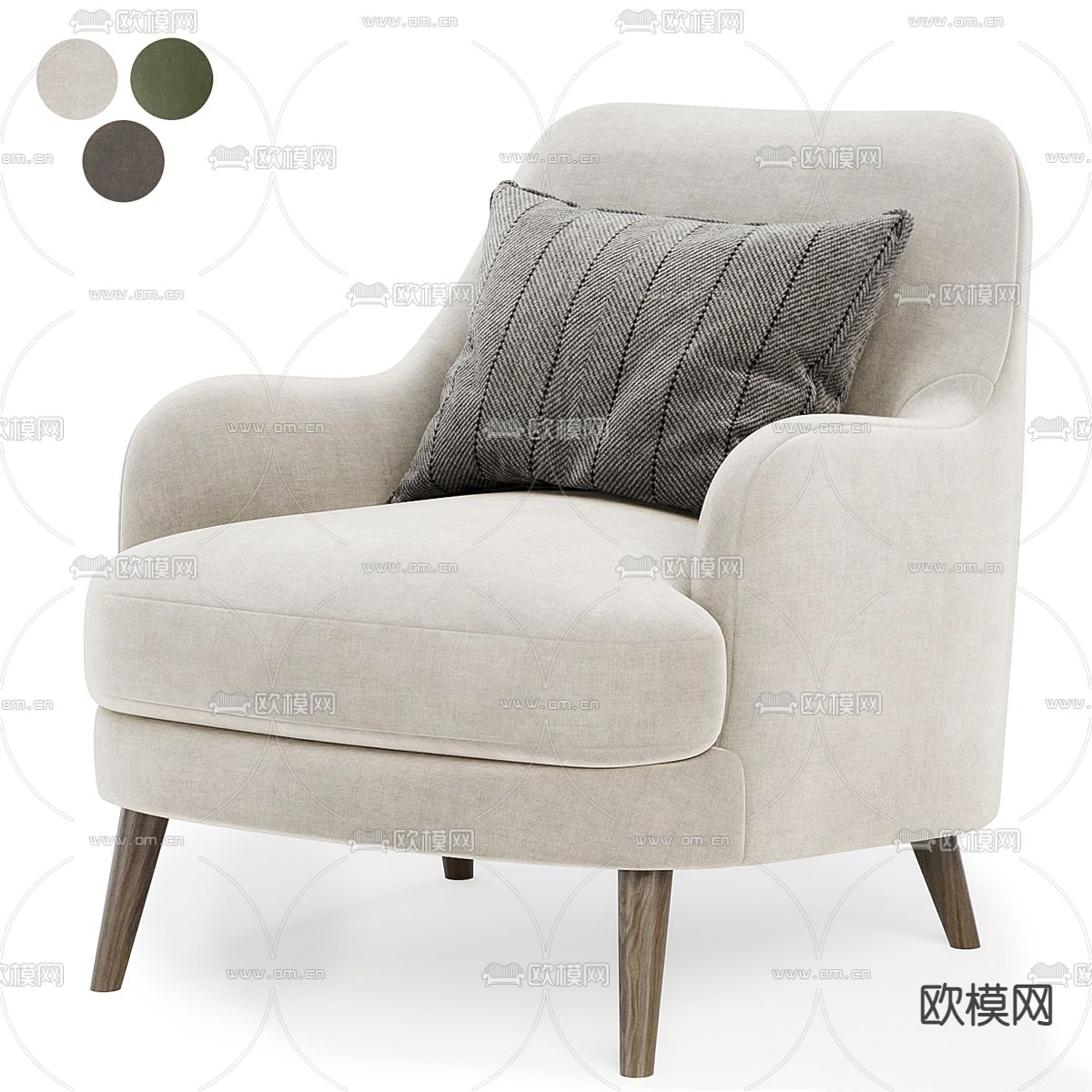 Lounge 休闲沙发3d模型下载（渲染图2）