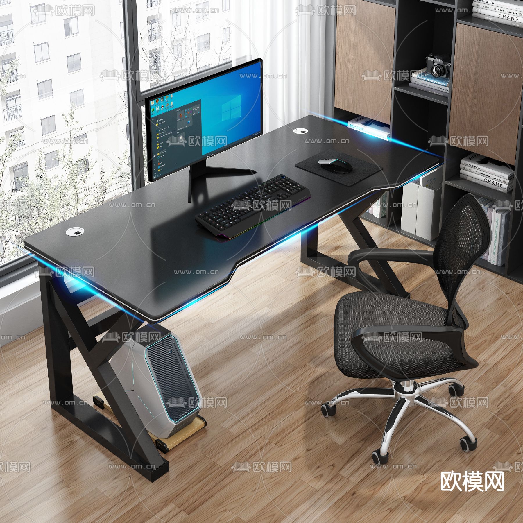 电竞桌椅 电脑桌椅3d模型下载