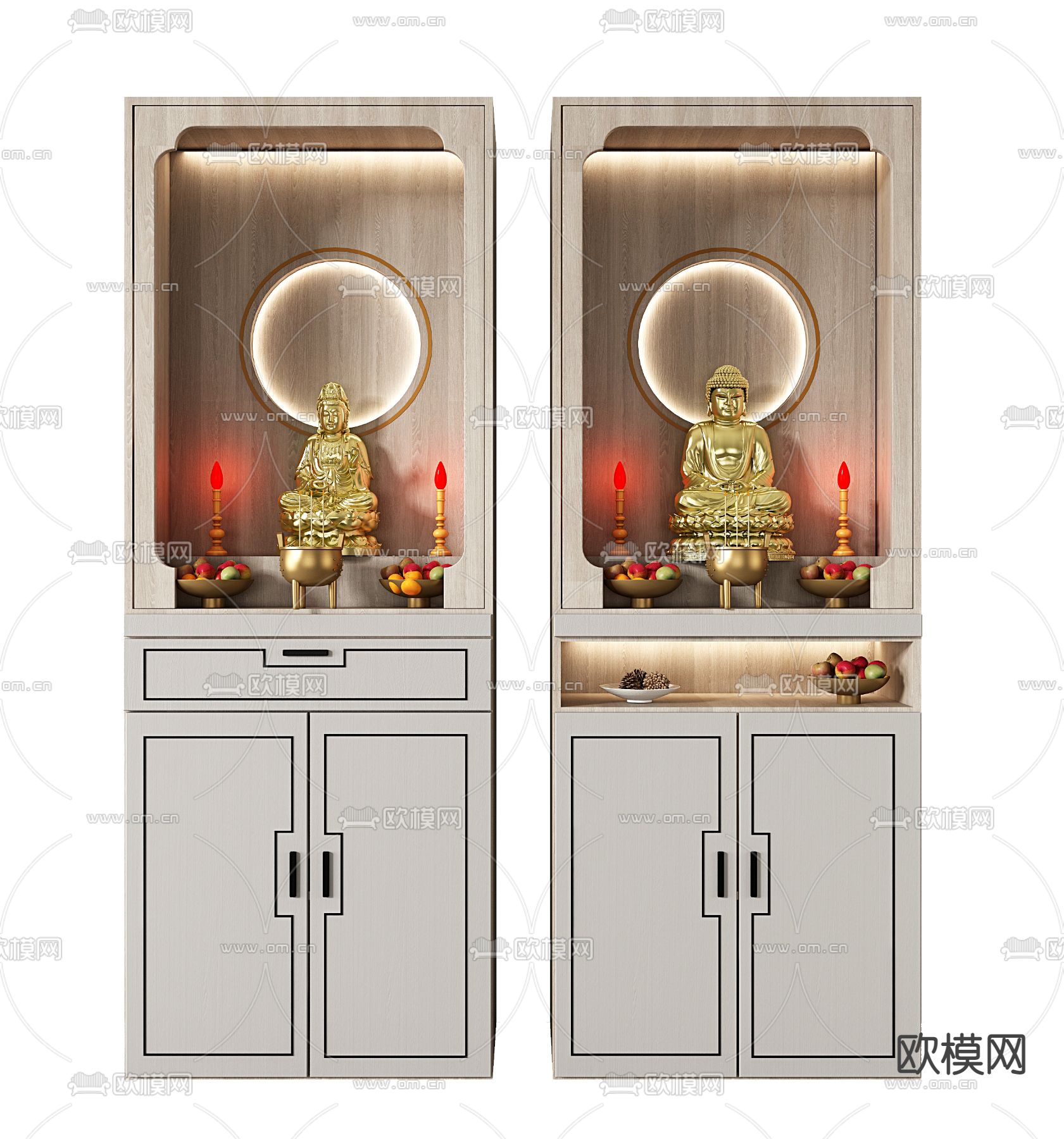 佛龛 神龛 神柜3d模型下载