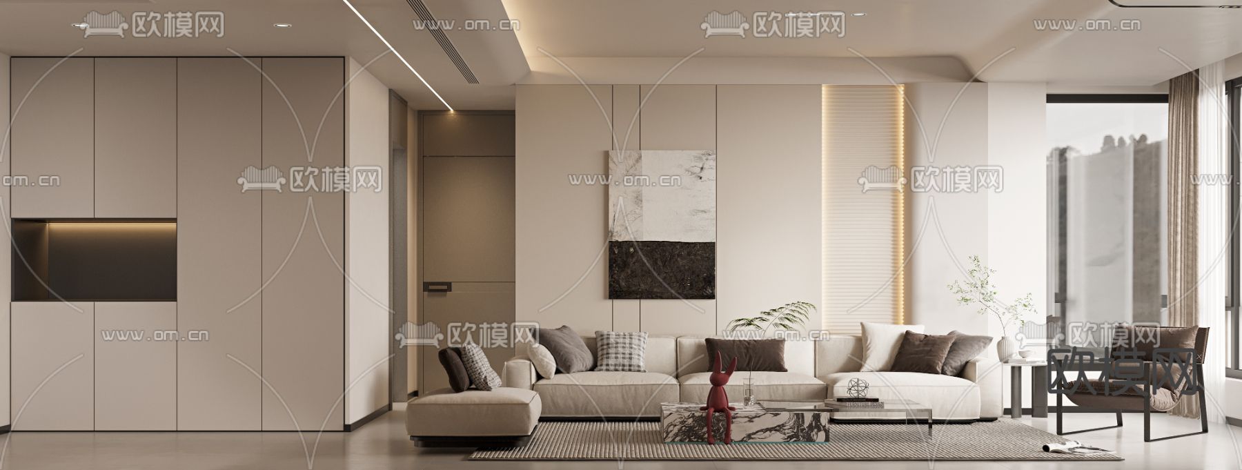 现代客餐厅3d模型