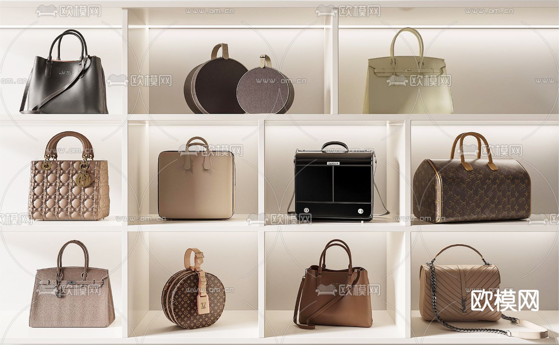 包包 皮包 单肩包 女士包3d模型下载