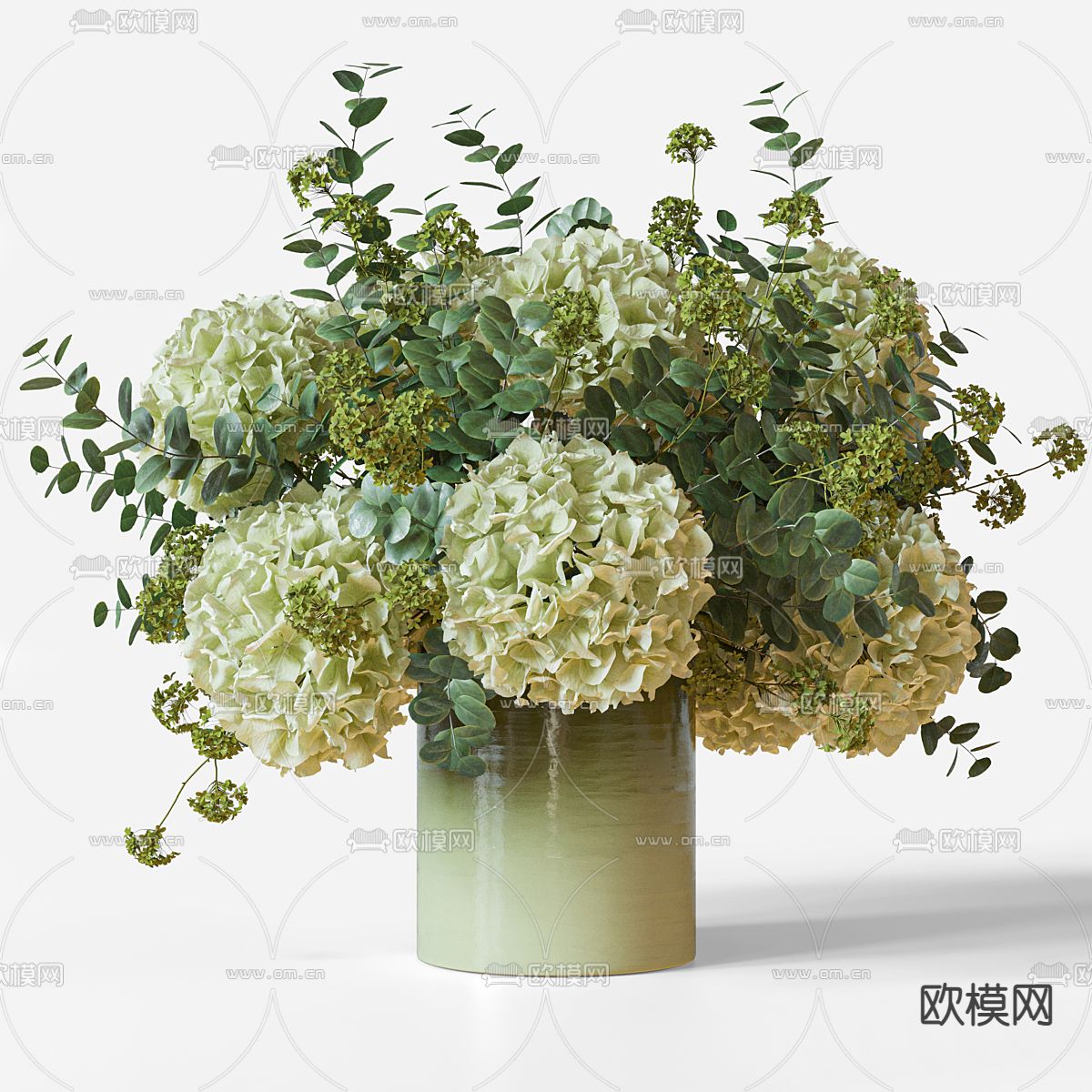 花艺 花瓶 花卉 插花 花卉3d模型下载_ID14010589_3dmax免费模型-欧模网
