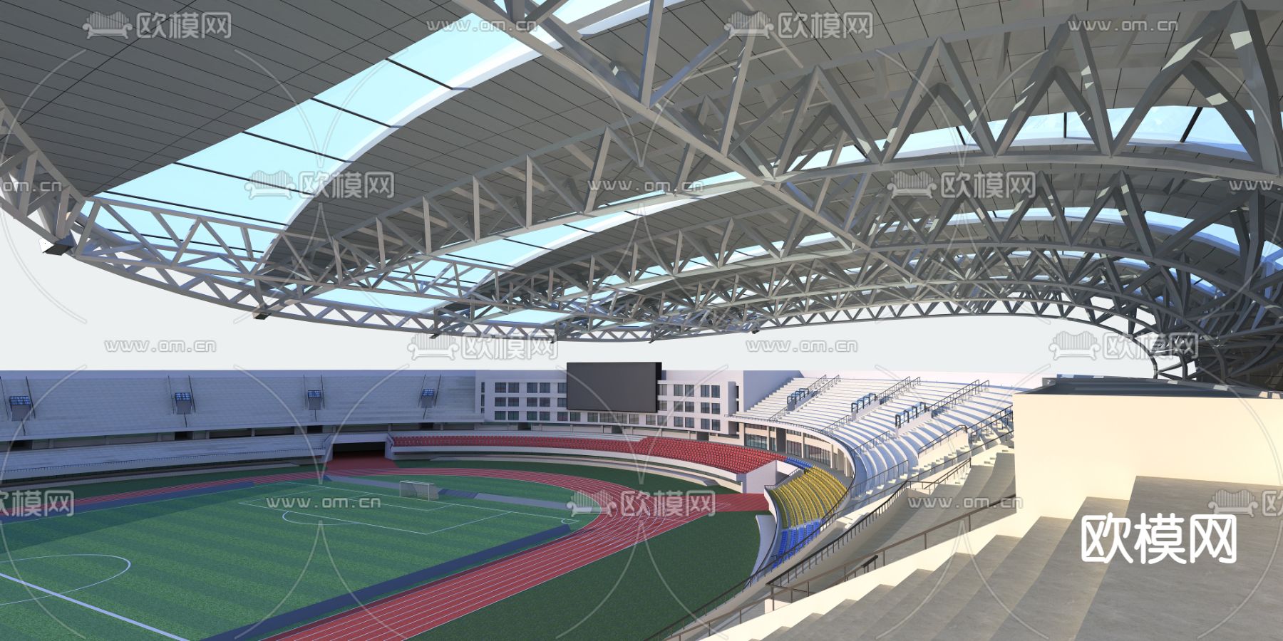 体育馆 足球场3d模型