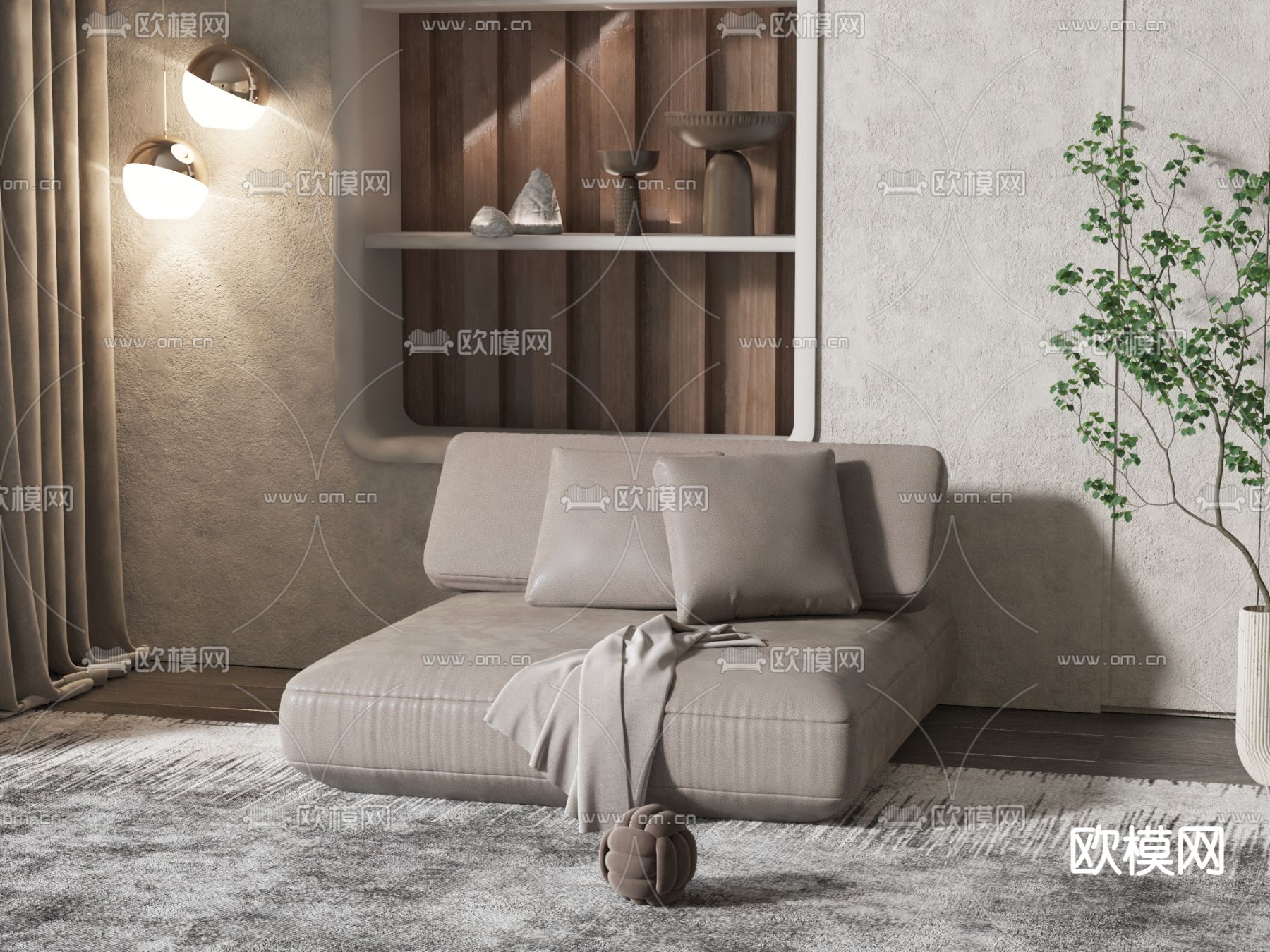 单人沙发 休闲沙发3d模型下载