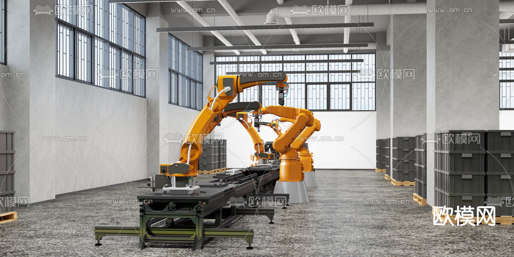 工厂 车间3d模型下载