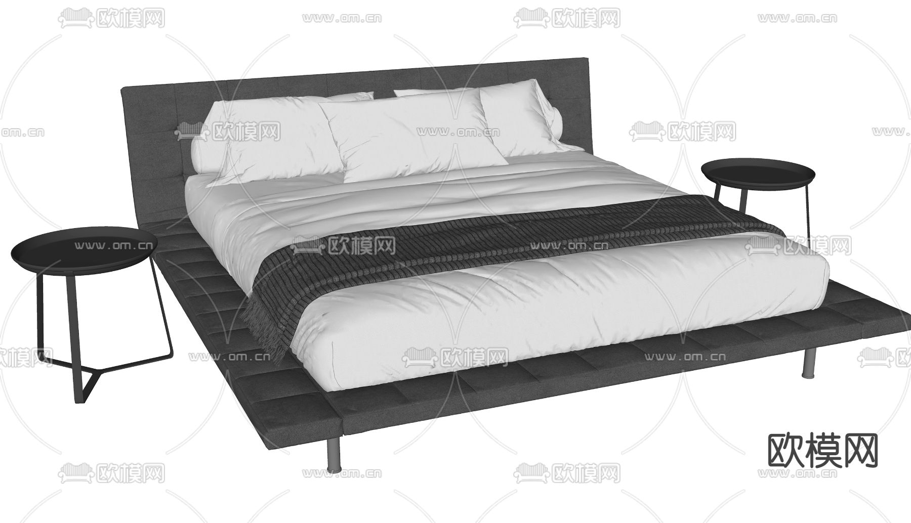 Poliform Onda 双人床su模型下载（渲染图3）