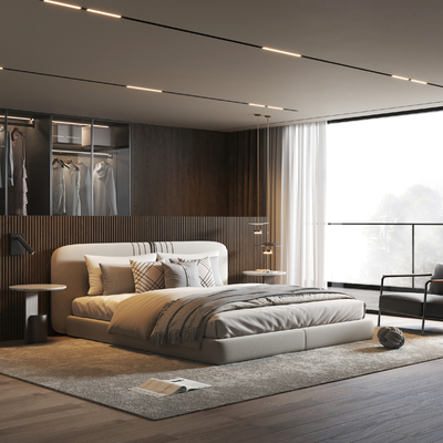  Minotti 卧室su模型 