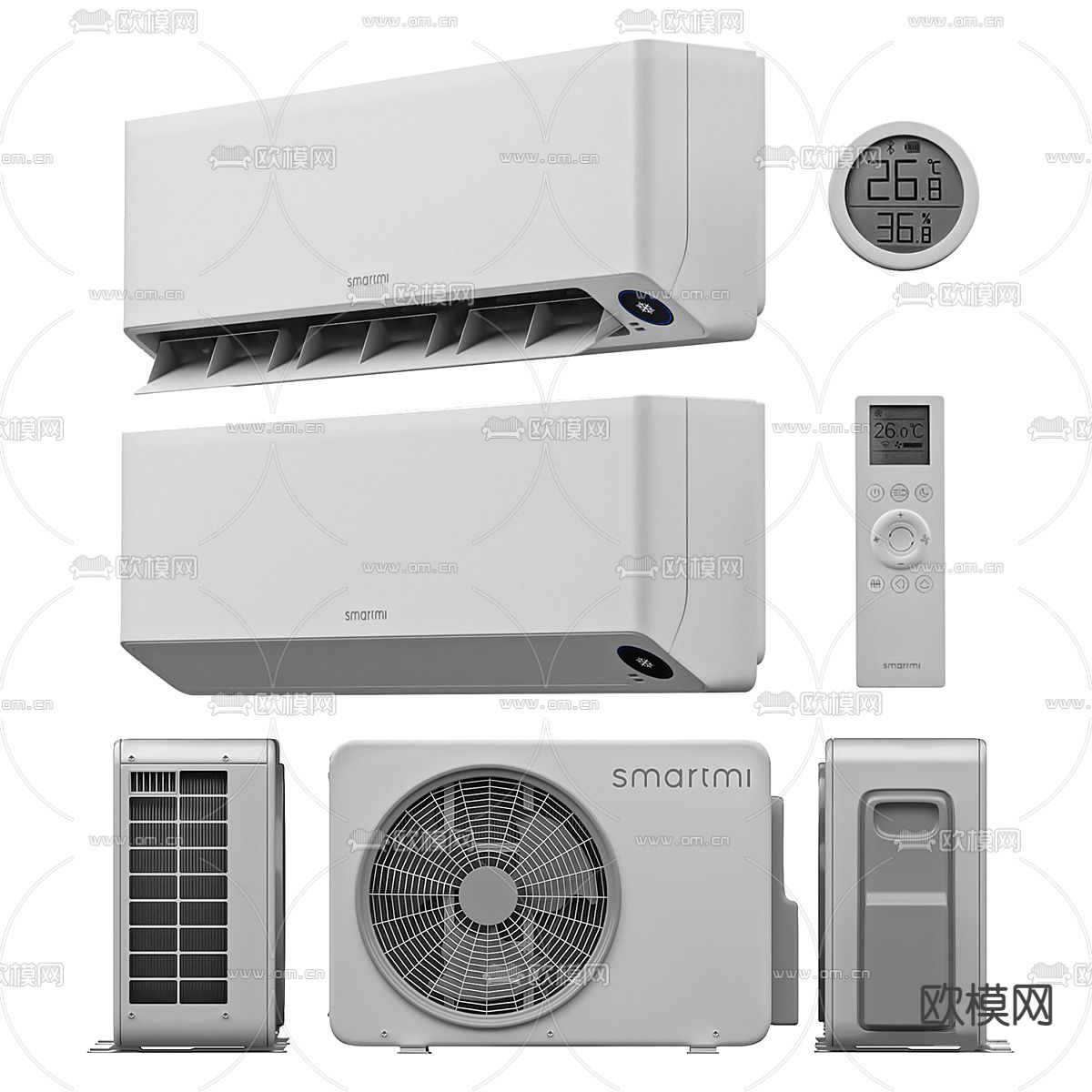 小米空调 外机 遥控器3d模型下载