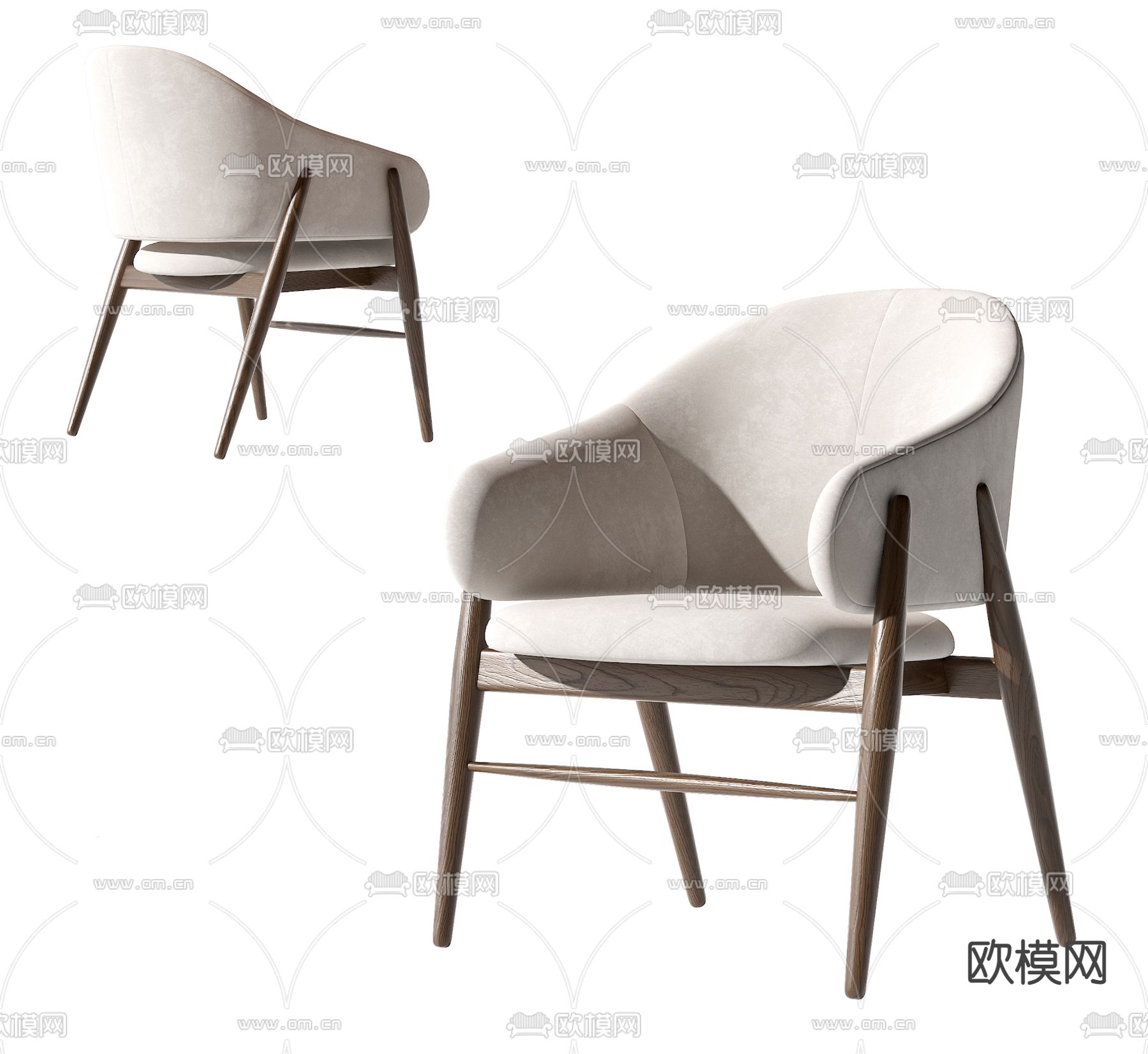 现代椅子 餐椅su模型下载（渲染图1）