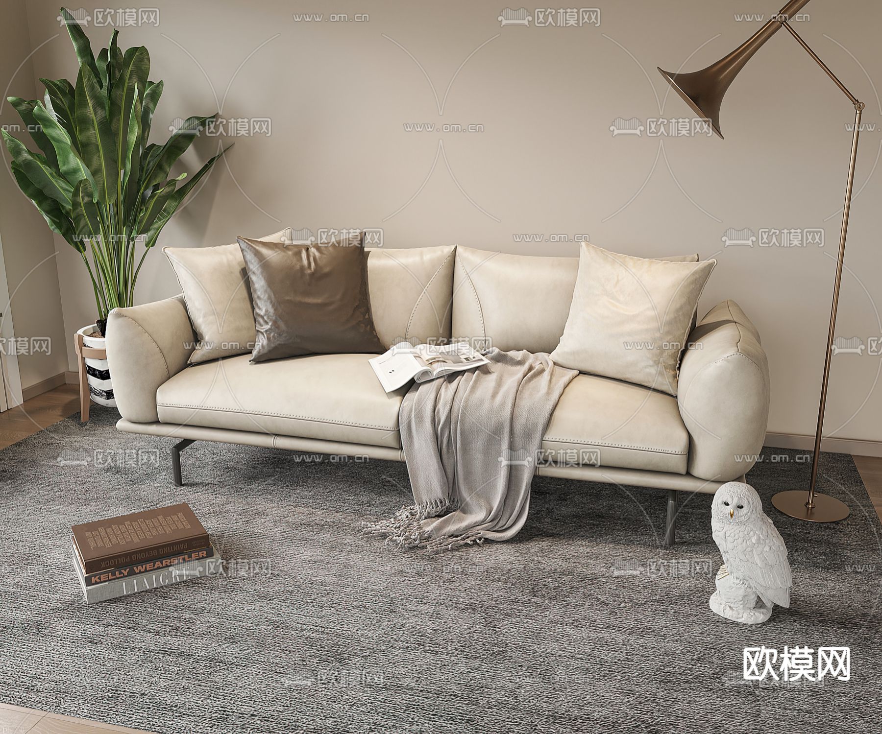 双人沙发3d模型下载