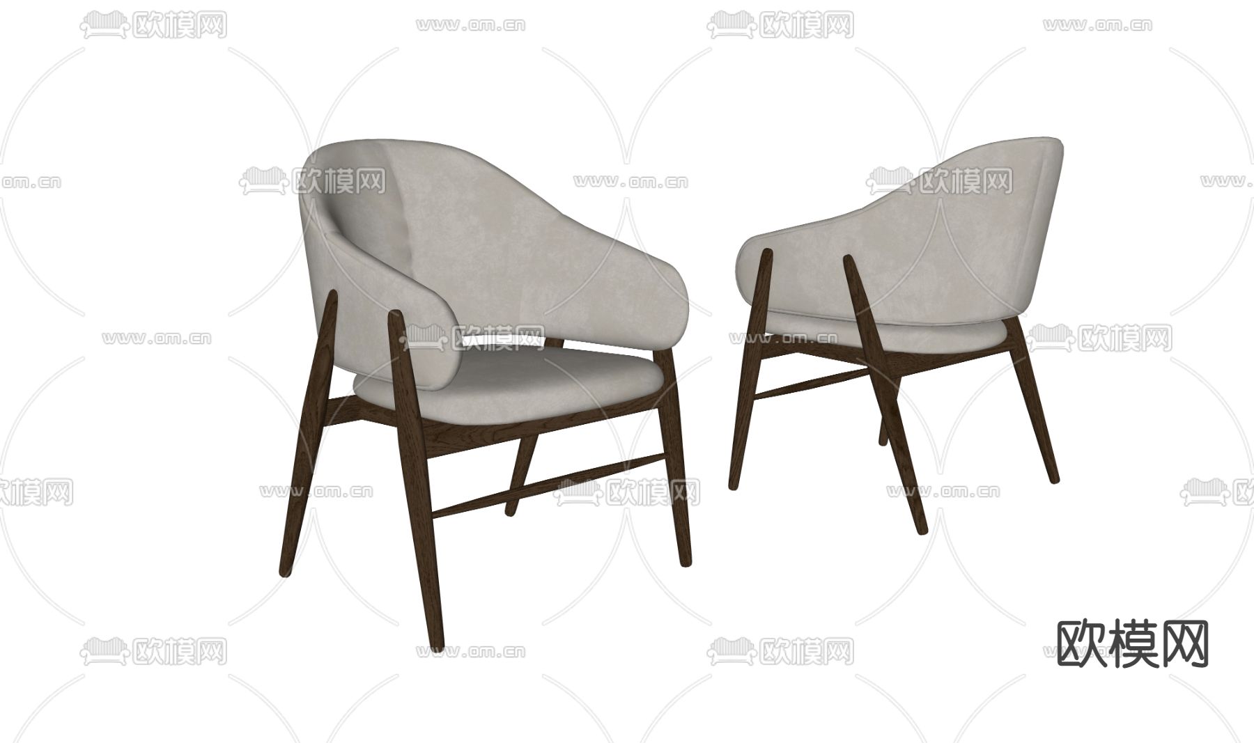 现代椅子 餐椅su模型下载（渲染图2）