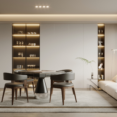  现代棋牌室su模型 